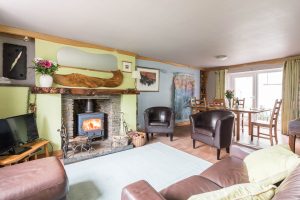 The Living room in our brecon beacon cottages where families enjoy quiet retreats UK